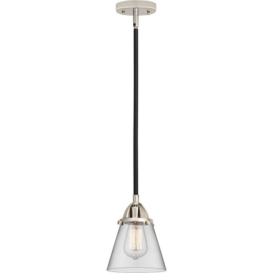 Innovations Lighting  288-1S-BPN-G62-LED Nouveau 2 Cone Mini Pendant Black Polished Nickel