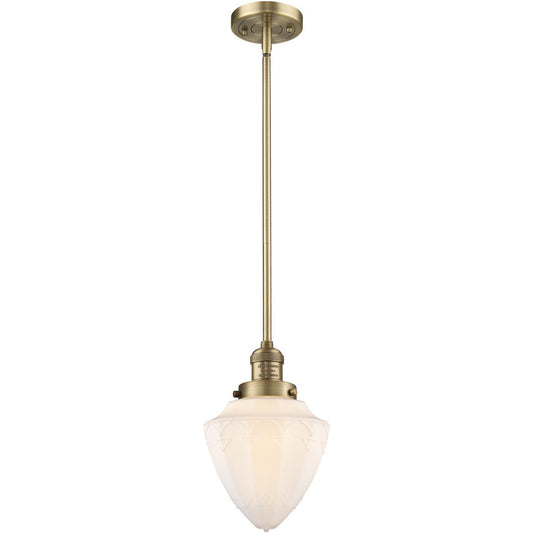 Innovations Lighting  201S-BB-G661-7-LED Franklin Restoration Bullet Mini Pendant Brushed Brass