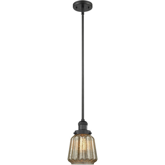 Innovations Lighting  201S-BK-G146 Franklin Restoration Chatham Mini Pendant Matte Black