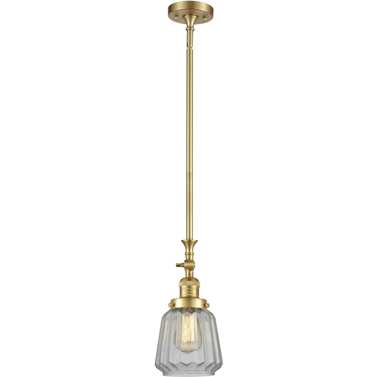 Innovations Lighting  206-SG-G142 Franklin Restoration Chatham Mini Pendant Satin Gold