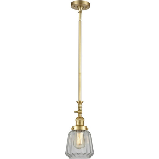 Innovations Lighting  206-SG-G142 Franklin Restoration Chatham Mini Pendant Satin Gold