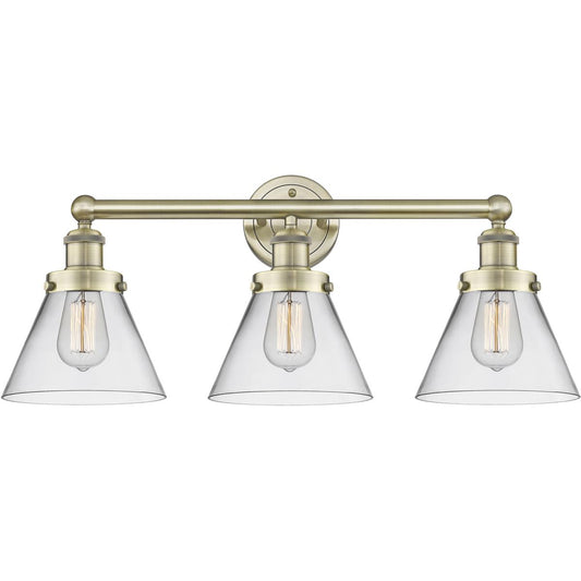 Innovations Lighting  616-3W-AB-G42 Cone Bathroom Vanity Light Antique Brass