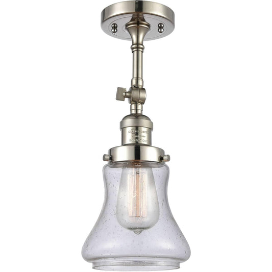 Innovations Lighting  201F-PN-G194-LED Franklin Restoration Bellmont Semi-Flush Mount Polished Nickel