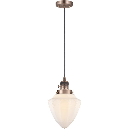 Innovations Lighting  201CSW-AC-G661-7-LED Franklin Restoration Bullet Mini Pendant Antique Copper