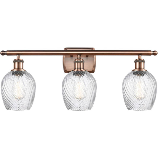 Innovations Lighting  516-3W-AC-G292-LED Ballston Salina Bathroom Vanity Light Antique Copper