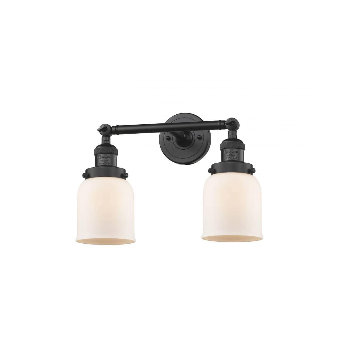 Innovations Lighting  208-BK-G51-LED Franklin Restoration Small Bell Bathroom Vanity Light