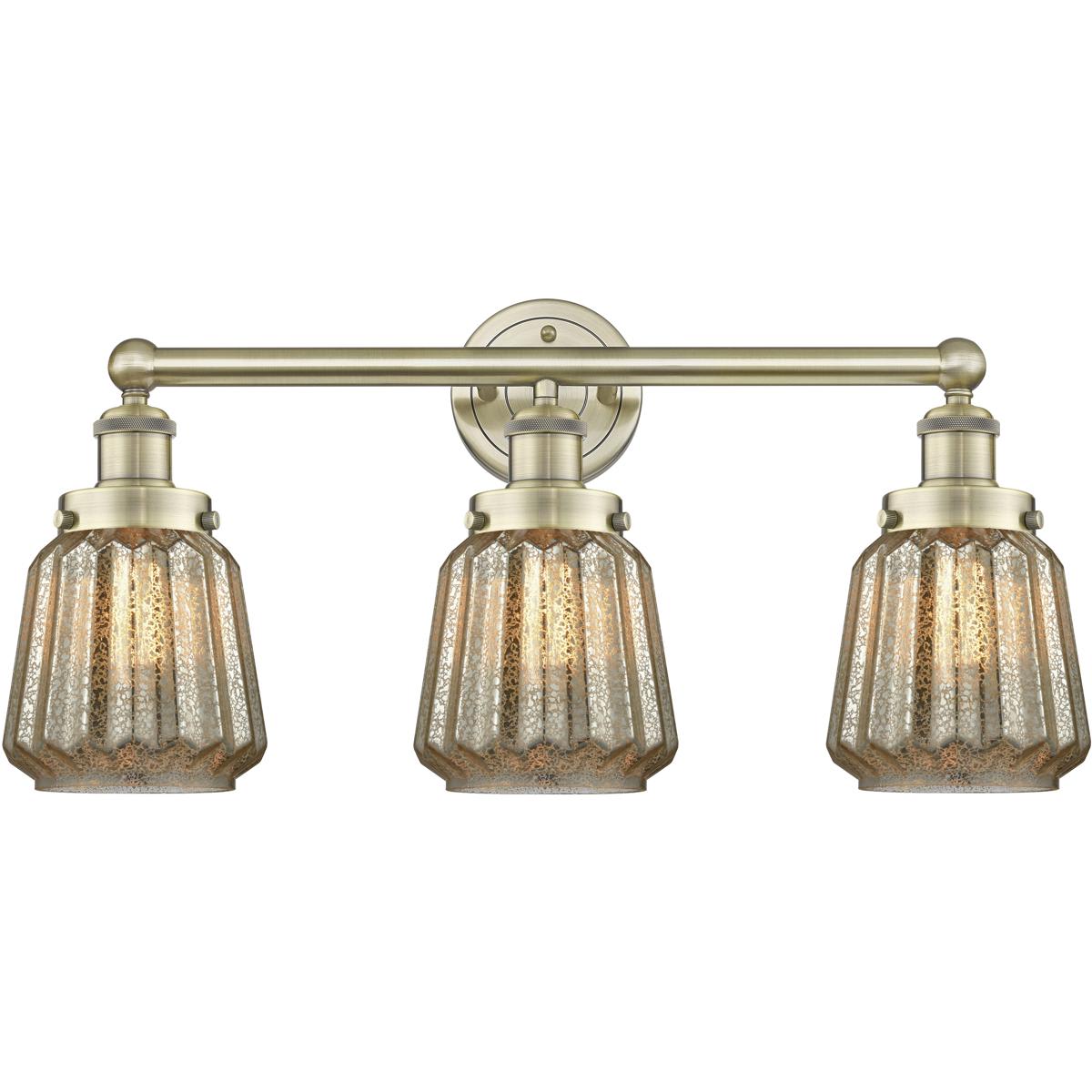 Innovations Lighting  616-3W-AB-G146 Chatham Bathroom Vanity Light Antique Brass