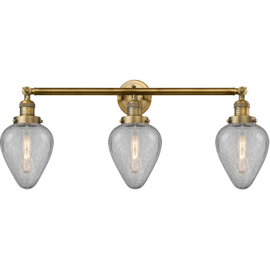 Innovations Lighting  205-BB-G165 Franklin Restoration Geneseo Bathroom Vanity Light Brushed Brass
