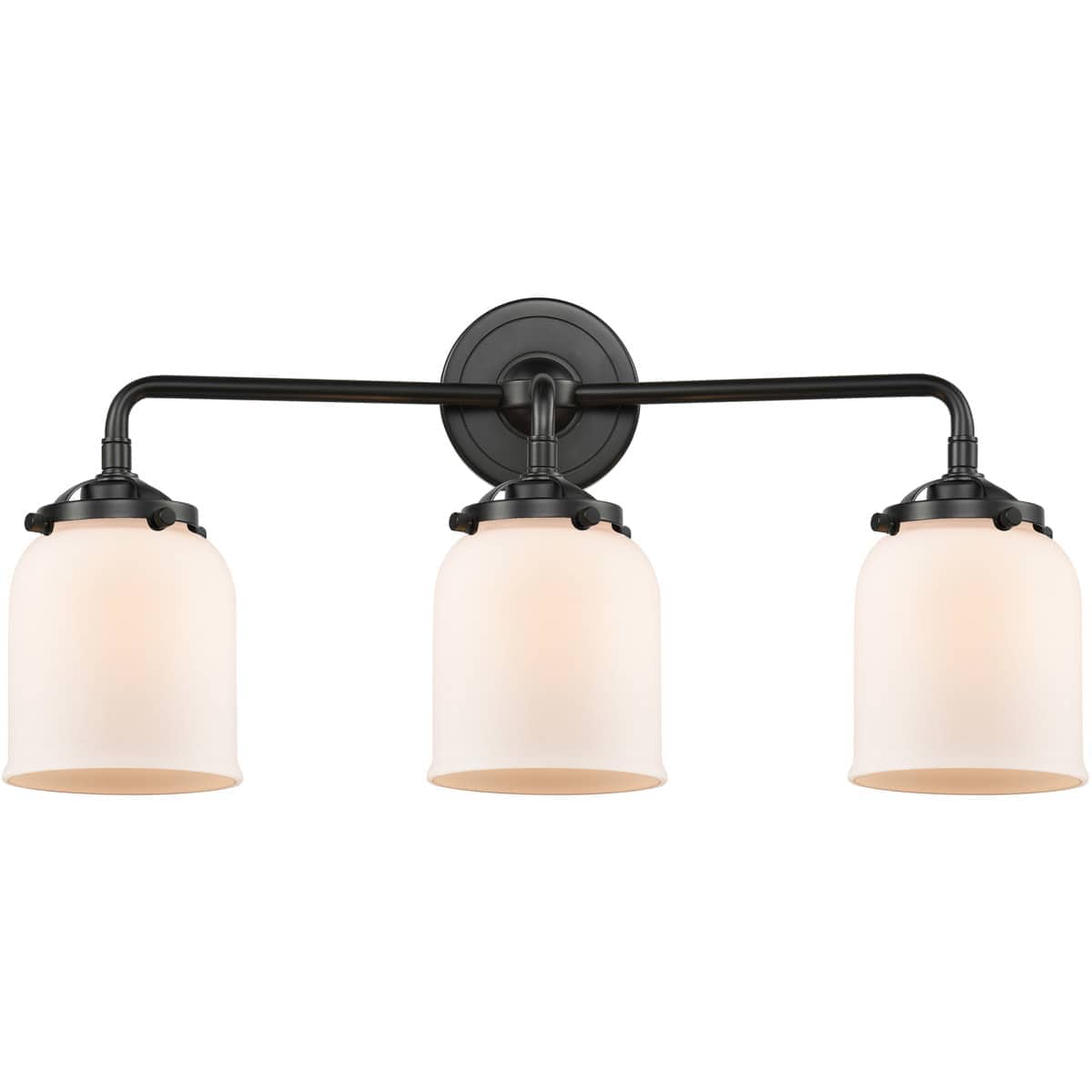 Innovations Lighting  284-3W-OB-G51-LED Nouveau Small Bell Bathroom Vanity Light Oil Rubbed Bronze