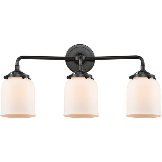 Innovations Lighting  284-3W-OB-G51-LED Nouveau Small Bell Bathroom Vanity Light Oil Rubbed Bronze