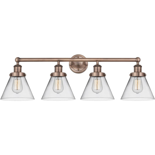 Innovations Lighting  616-4W-AC-G42 Cone Bathroom Vanity Light Antique Copper