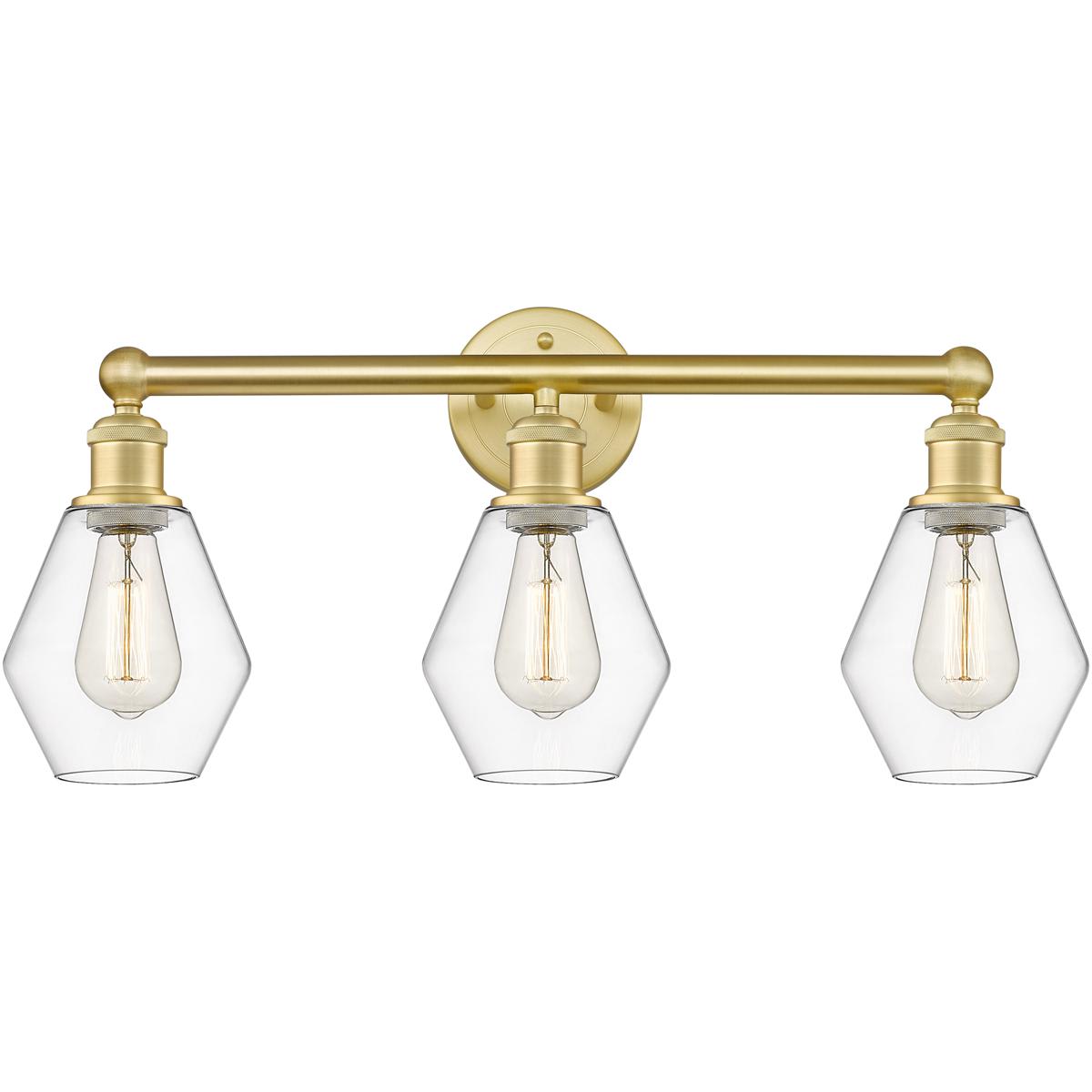 Innovations Lighting  616-3W-SG-G652-6 Cindyrella Bathroom Vanity Light Satin Gold