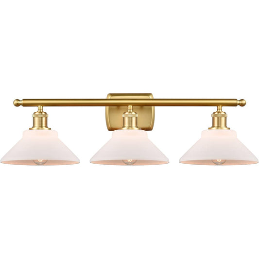 Innovations Lighting  516-3W-SG-G131-LED Ballston Orwell Bathroom Vanity Light Satin Gold