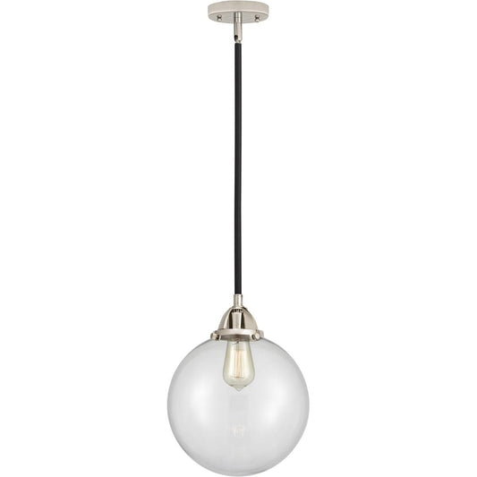 Innovations Lighting  288-1S-BPN-G202-10 Nouveau 2 Beacon Mini Pendant Black Polished Nickel