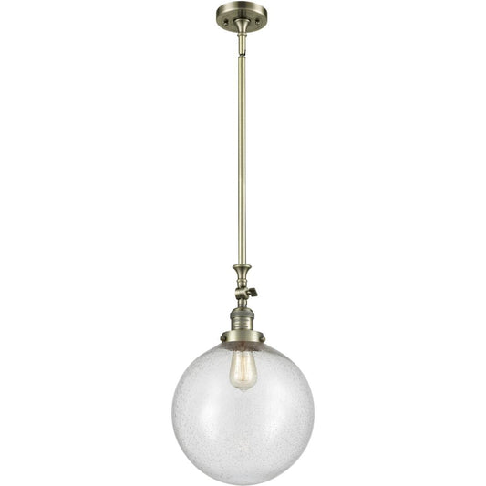Innovations Lighting  206-AB-G204-12-LED Franklin Restoration Beacon Mini Pendant Antique Brass