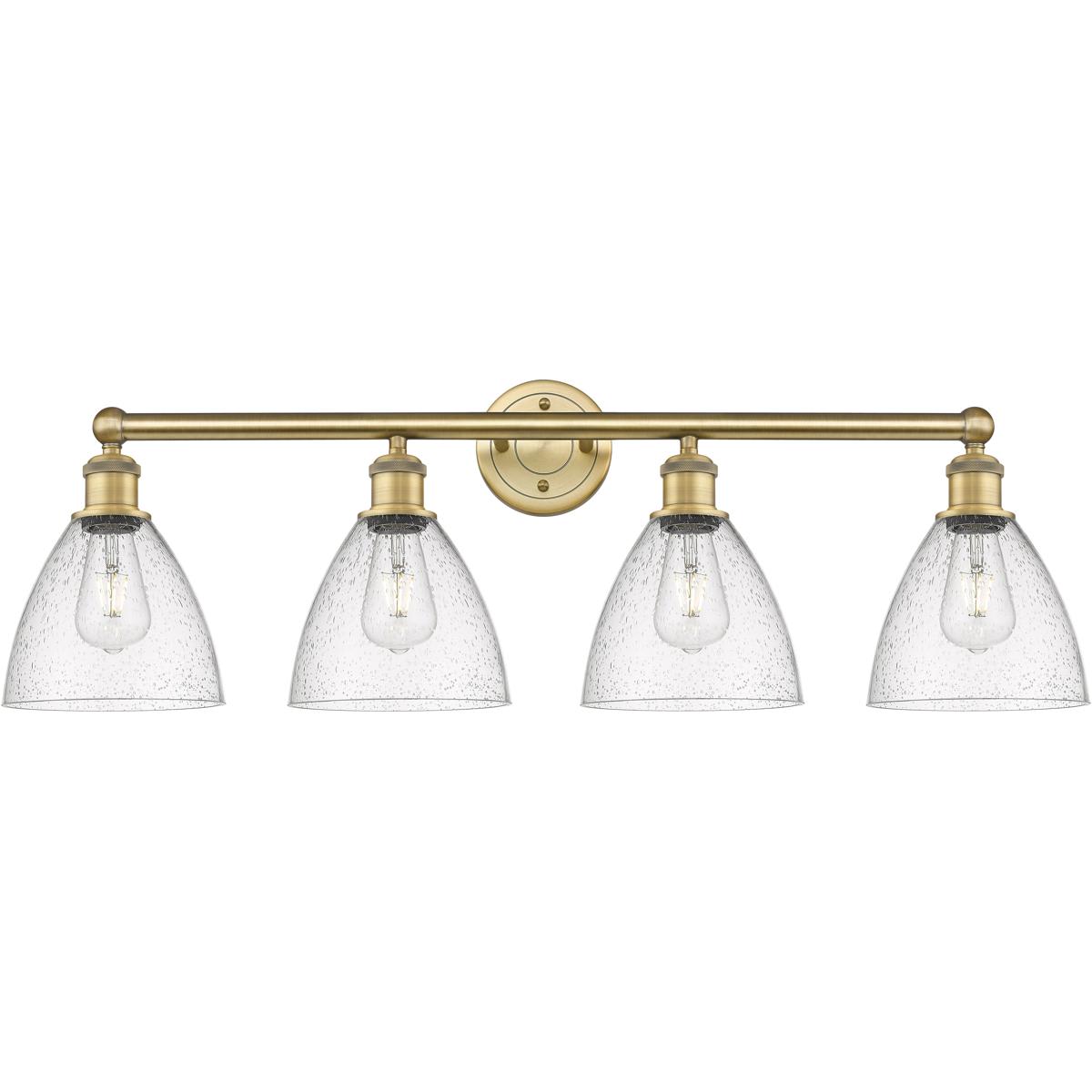 Innovations Lighting  616-4W-BB-GBD-754 Bristol Glass Bathroom Vanity Light Brushed Brass