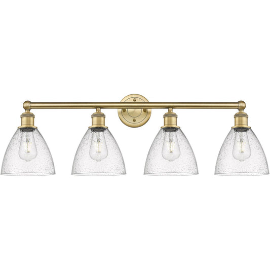 Innovations Lighting  616-4W-BB-GBD-754 Bristol Glass Bathroom Vanity Light Brushed Brass