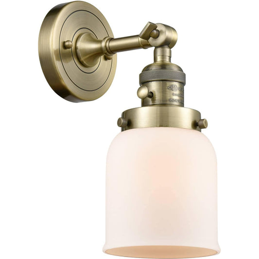 Innovations Lighting  203SW-AB-G51 Franklin Restoration Small Bell Wall Sconce Antique Brass