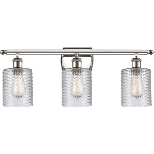 Innovations Lighting  516-3W-PN-G112 Ballston Cobbleskill Bathroom Vanity Light Polished Nickel
