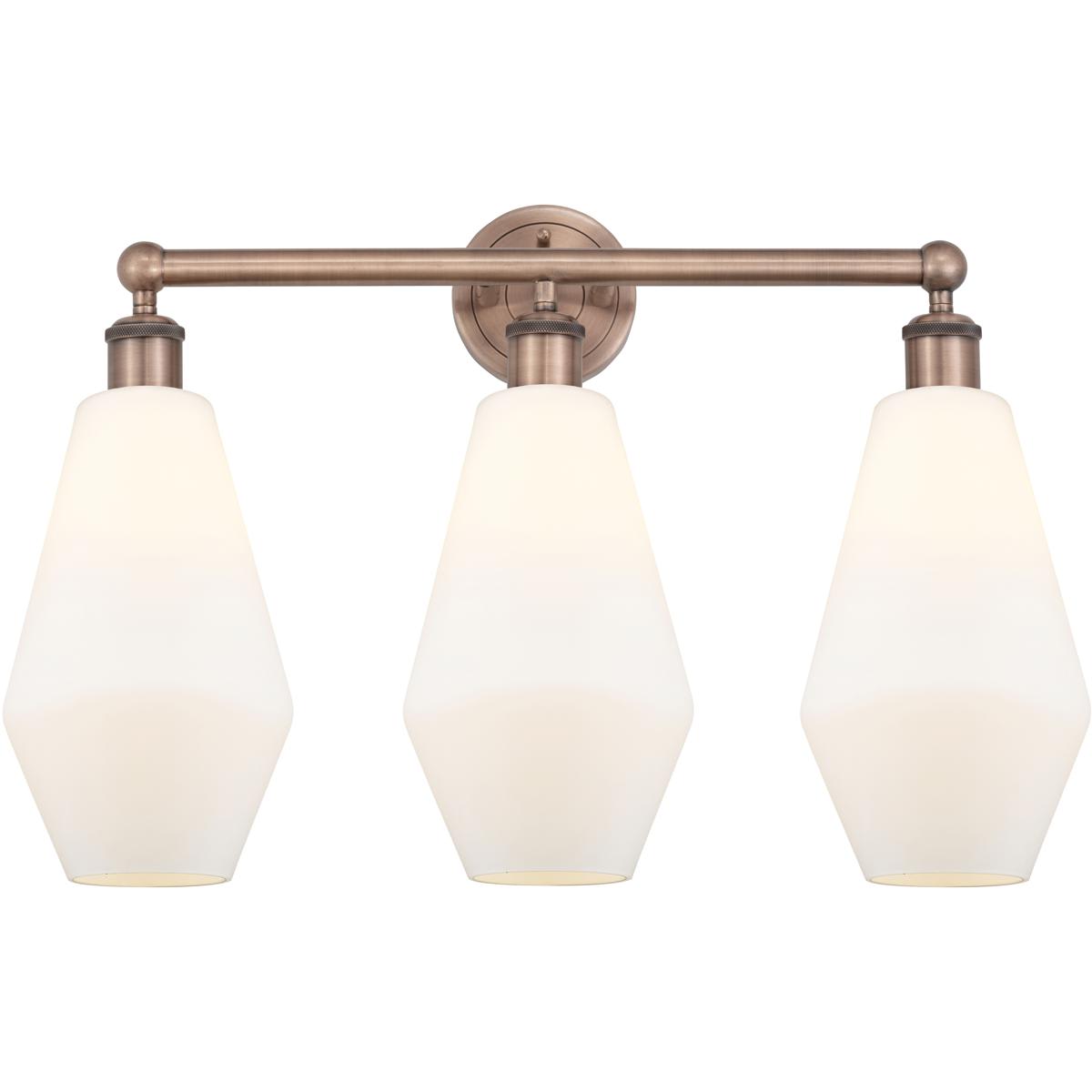 Innovations Lighting  616-3W-AC-G651-7 Cindyrella Bathroom Vanity Light Antique Copper