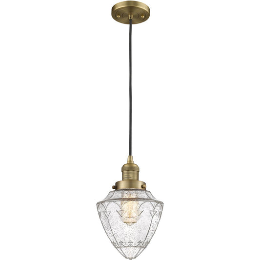 Innovations Lighting  201C-BB-G664-7-LED Franklin Restoration Bullet Mini Pendant Brushed Brass