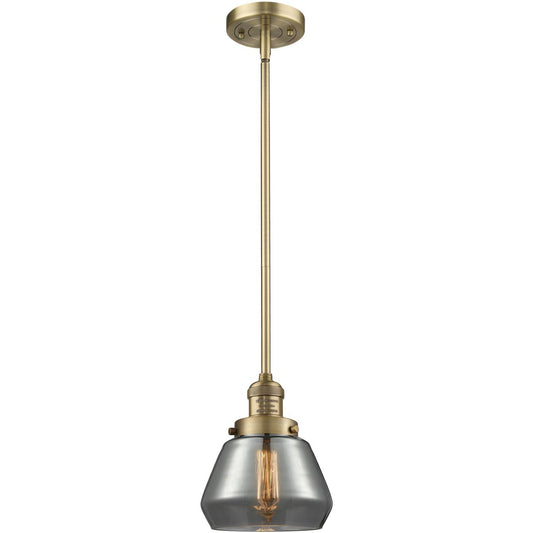 Innovations Lighting  201S-BB-G173 Franklin Restoration Fulton Mini Pendant Brushed Brass