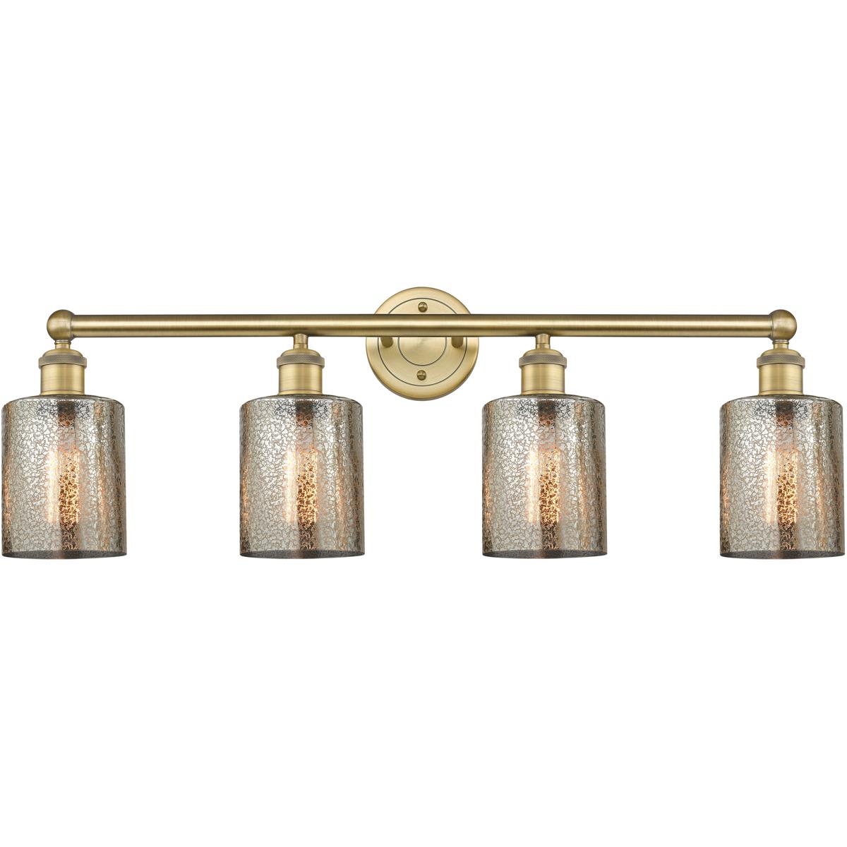 Innovations Lighting  616-4W-BB-G116 Cobbleskill Bathroom Vanity Light Brushed Brass