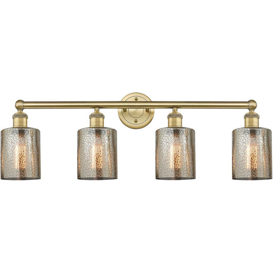 Innovations Lighting  616-4W-BB-G116 Cobbleskill Bathroom Vanity Light Brushed Brass