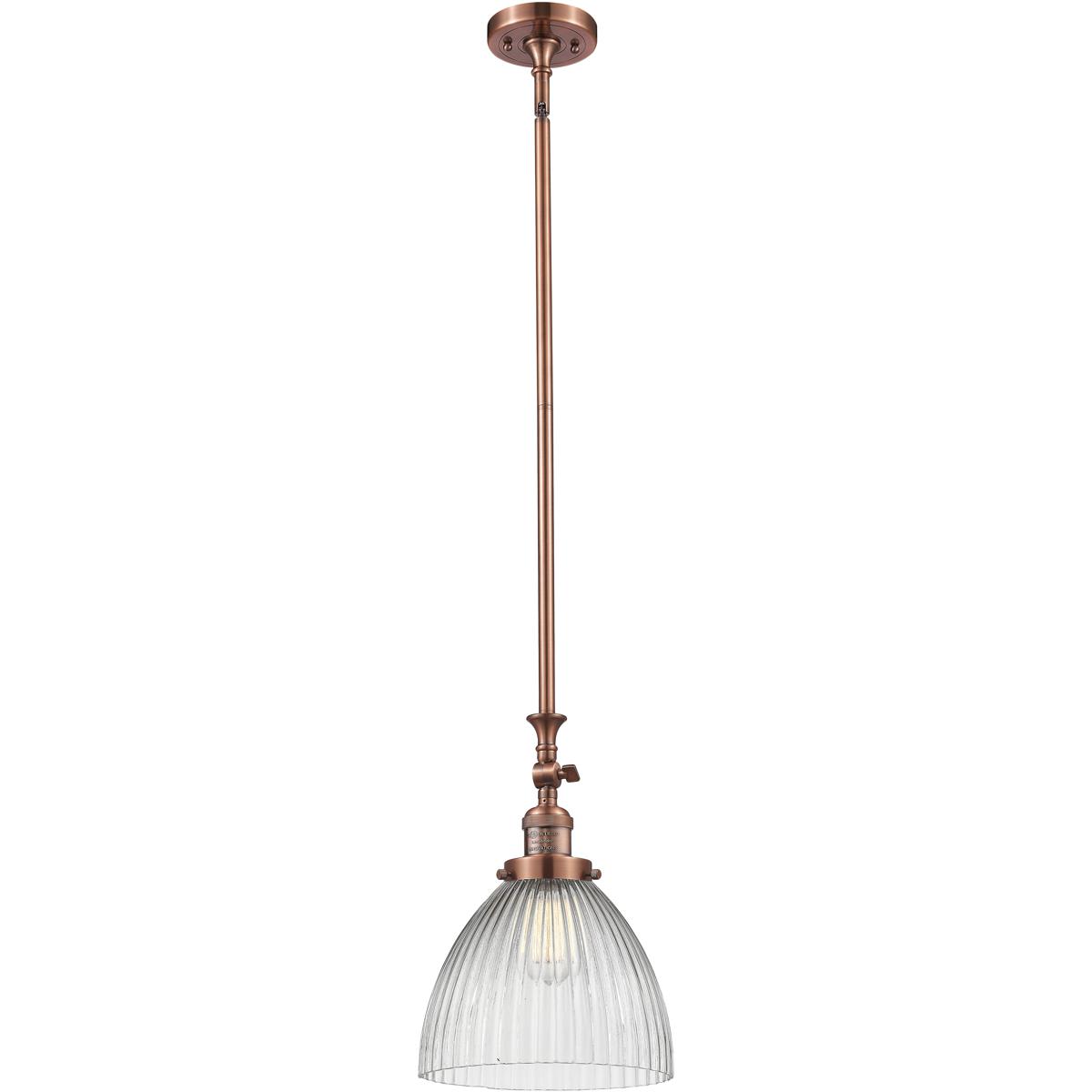 Innovations Lighting  206-AC-G222 Franklin Restoration Seneca Falls Mini Pendant Antique Copper