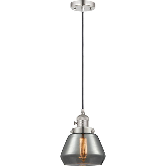 Innovations Lighting  201CSW-PN-G173 Franklin Restoration Fulton Mini Pendant Polished Nickel
