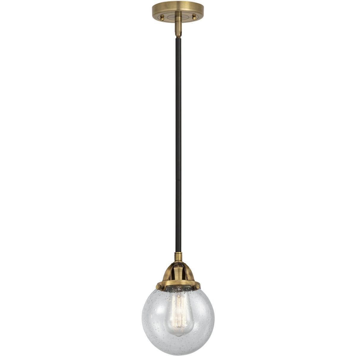 Innovations Lighting  288-1S-BAB-G204-6 Nouveau 2 Beacon Mini Pendant Black Antique Brass