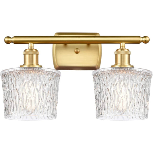Innovations Lighting  516-2W-SG-G402-LED Ballston Niagra Bathroom Vanity Light Satin Gold