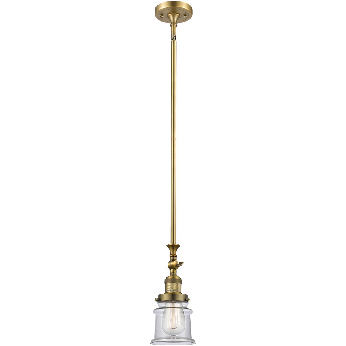 Innovations Lighting  206-BB-G182S Franklin Restoration Canton Mini Pendant Brushed Brass