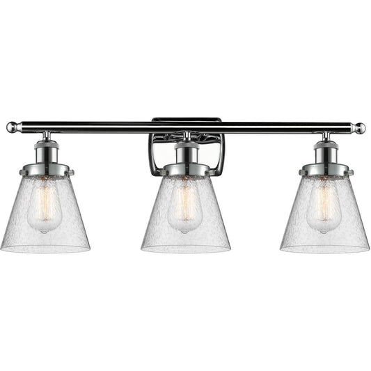 Innovations Lighting  916-3W-PC-G64 Ballston Small Cone Bathroom Vanity Light Polished Chrome