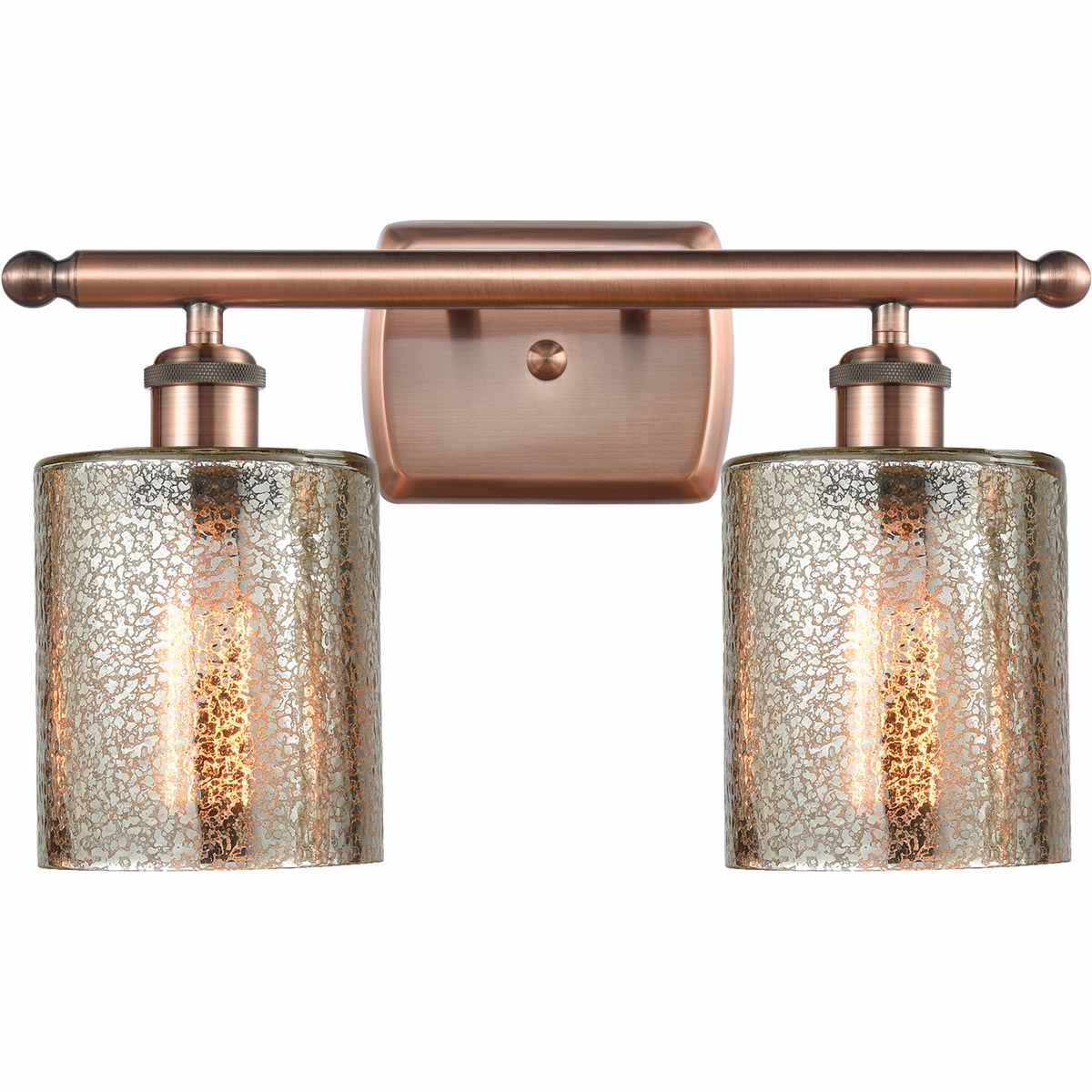 Innovations Lighting  516-2W-AC-G116-LED Ballston Cobbleskill Bathroom Vanity Light Antique Copper