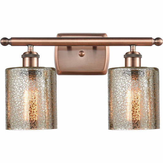 Innovations Lighting  516-2W-AC-G116-LED Ballston Cobbleskill Bathroom Vanity Light Antique Copper