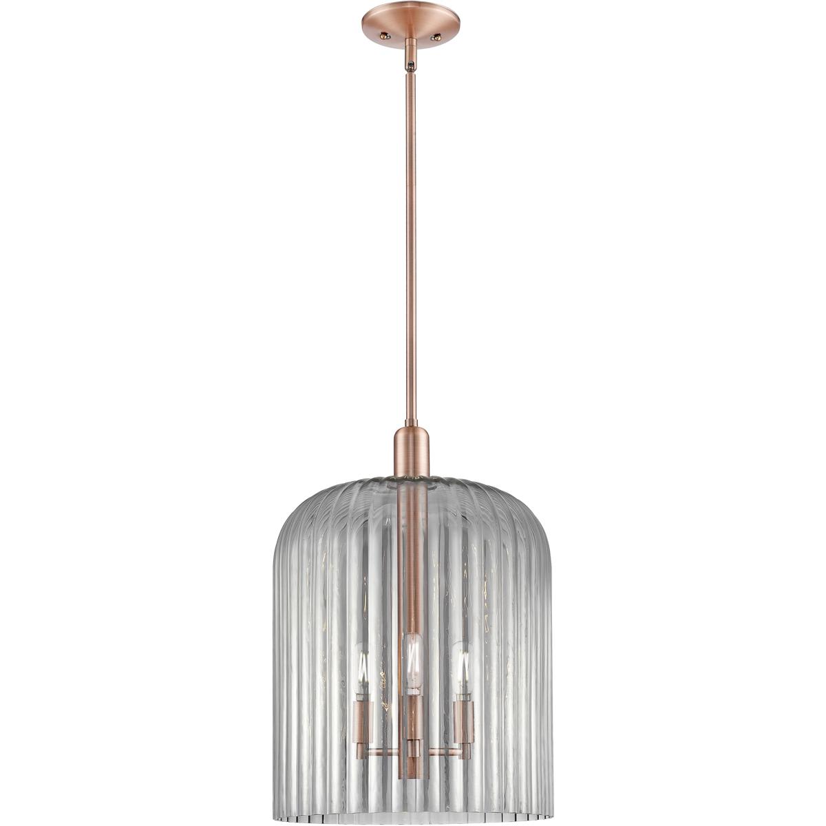 Innovations Lighting  716-3S-AC-G559-12SM Bridal Veil Mini Pendant Antique Copper