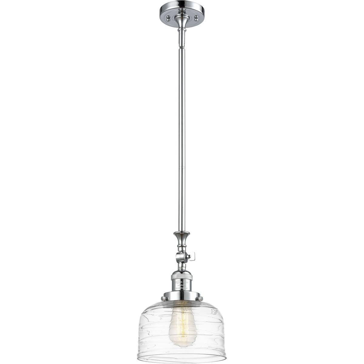 Innovations Lighting  206-PC-G713 Franklin Restoration Bell Mini Pendant Polished Chrome