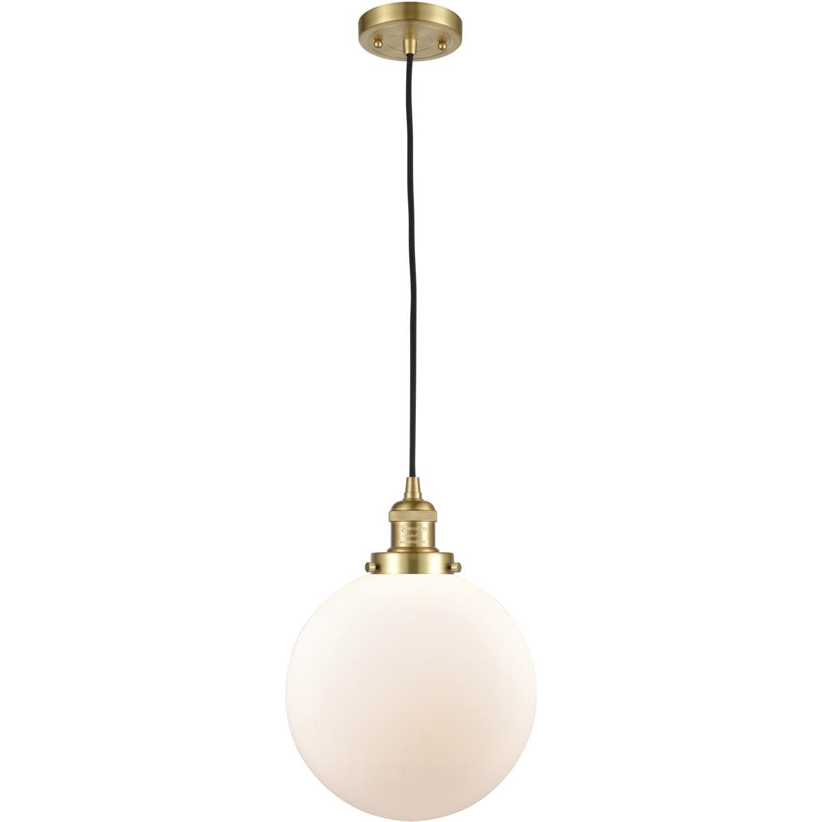 Innovations Lighting  201C-SG-G201-10 Franklin Restoration Beacon Mini Pendant Satin Gold