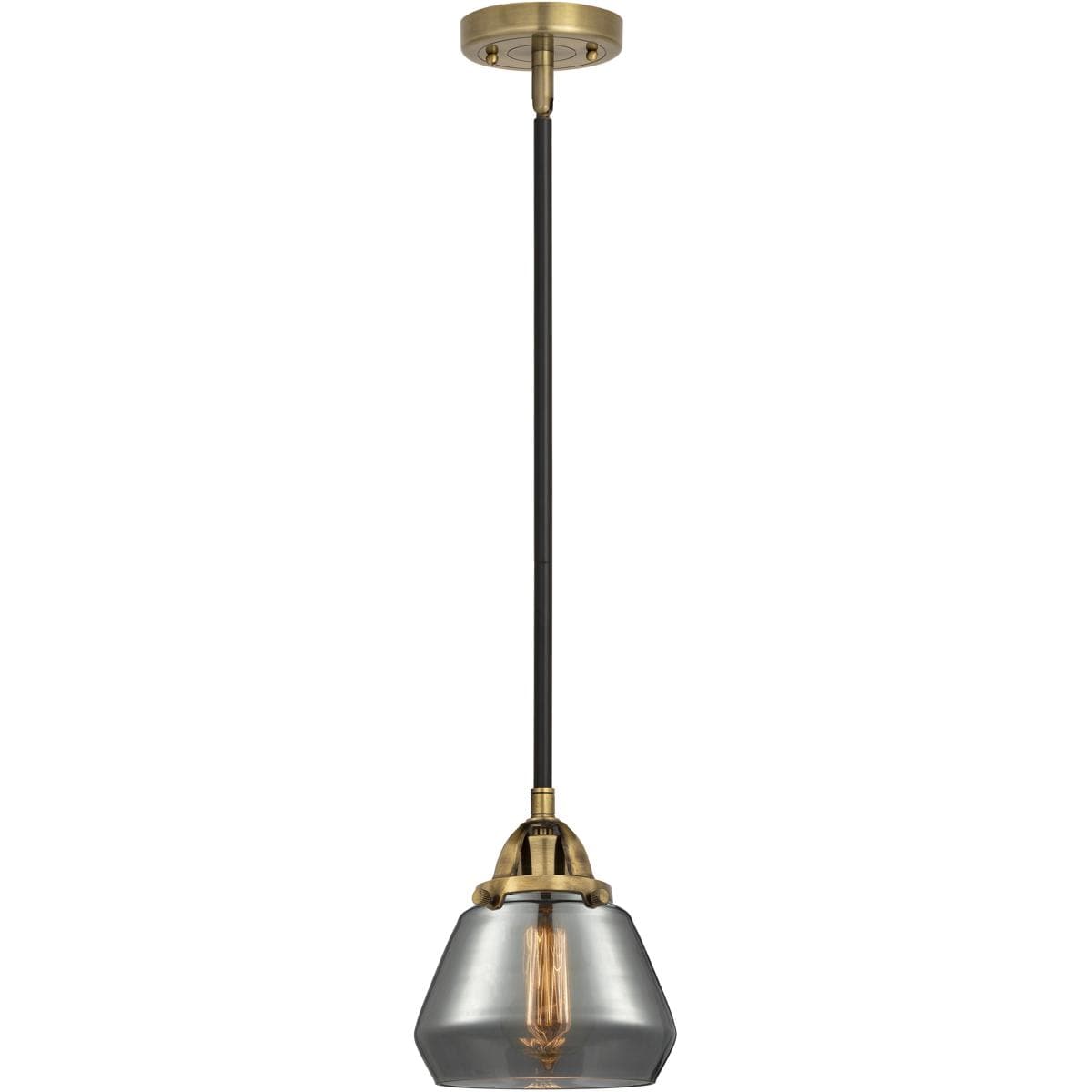 Innovations Lighting  288-1S-BAB-G173-LED Nouveau 2 Fulton Mini Pendant Black Antique Brass
