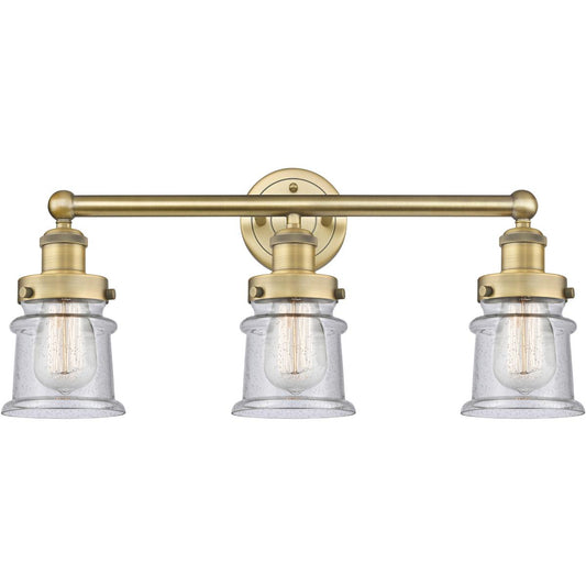 Innovations Lighting  616-3W-BB-G184S Canton Bathroom Vanity Light Brushed Brass