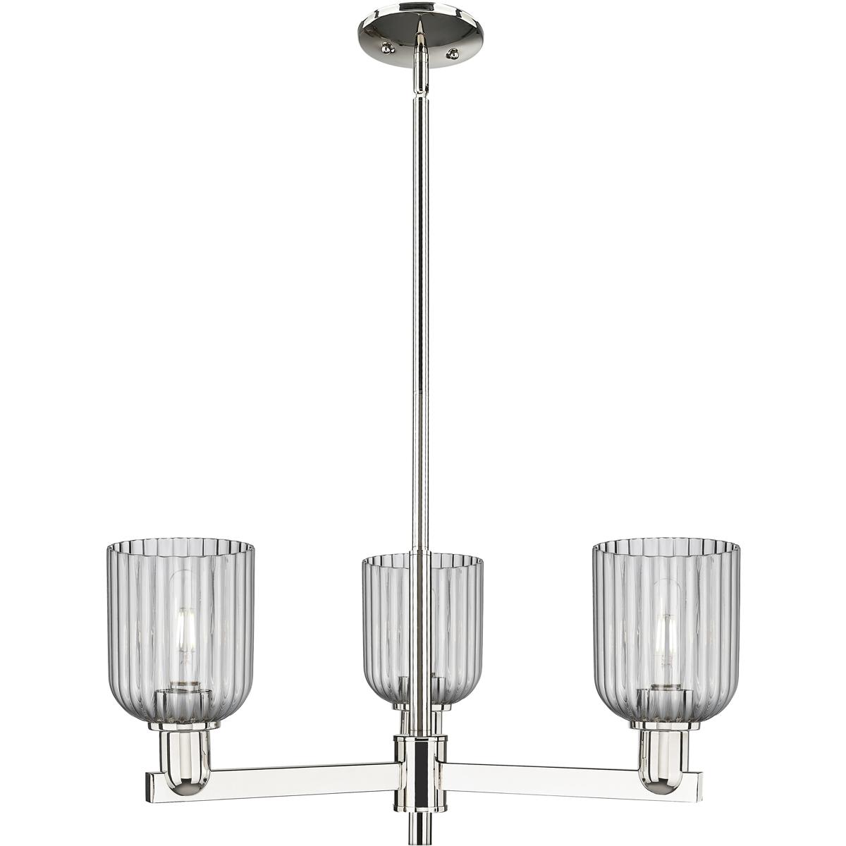 Innovations Lighting  716-3CR-PN-G559-5SM Bridal Veil Chandelier Polished Nickel