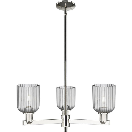 Innovations Lighting  716-3CR-PN-G559-5SM Bridal Veil Chandelier Polished Nickel