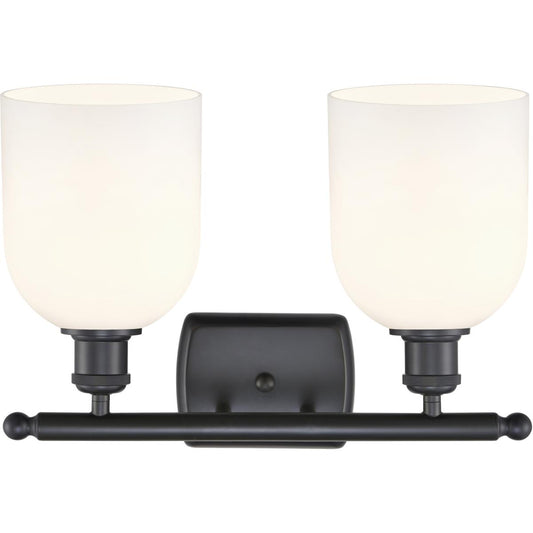 Innovations Lighting  516-2W-BK-G558-6GWH Ballston Bella Bathroom Vanity Light Matte Black