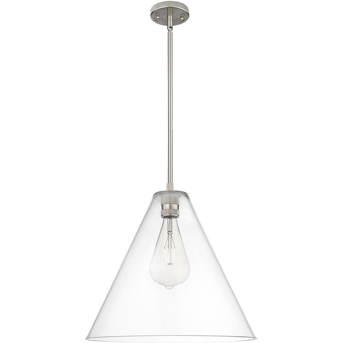 Innovations Lighting  434-1S-SN-GBC-162 Crown Point Pendant Satin Nickel