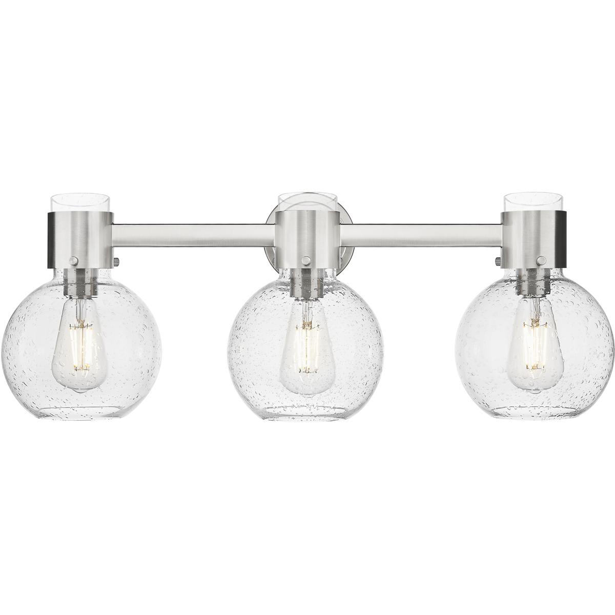Innovations Lighting  464-3W-SN-G464B-7SDY Lawton Sphere Bathroom Vanity Light Brushed Satin Nickel