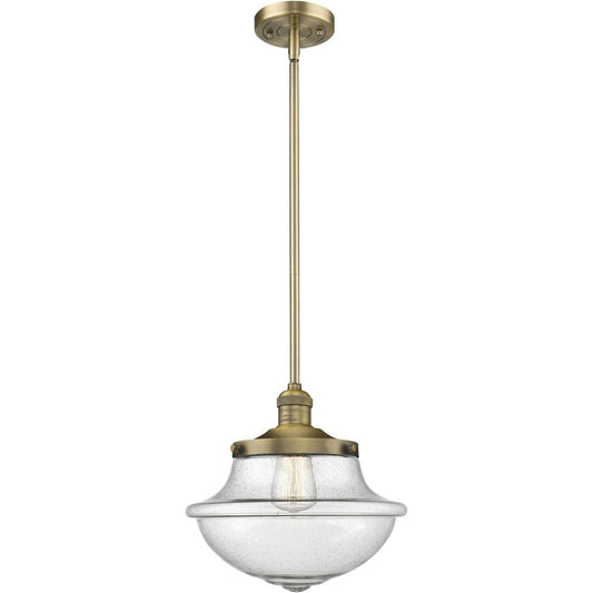 Innovations Lighting  201S-BB-G544-LED Franklin Restoration Oxford Mini Pendant Brushed Brass