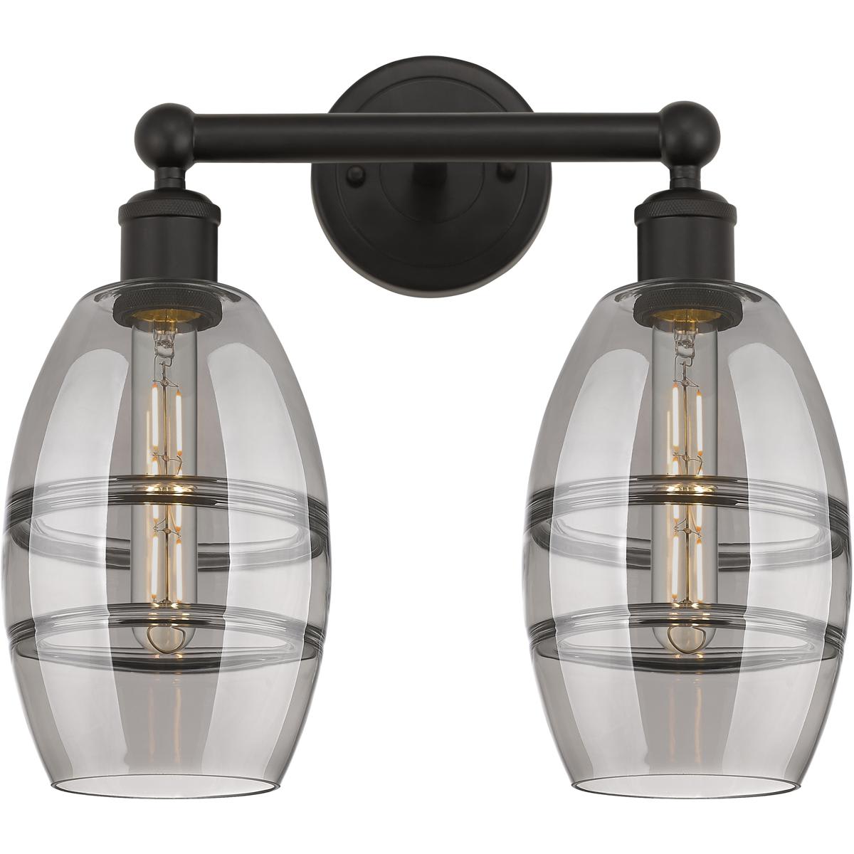 Innovations Lighting  616-2W-OB-G557-6SM Edison Vaz Bathroom Vanity Light Oil Rubbed Bronze