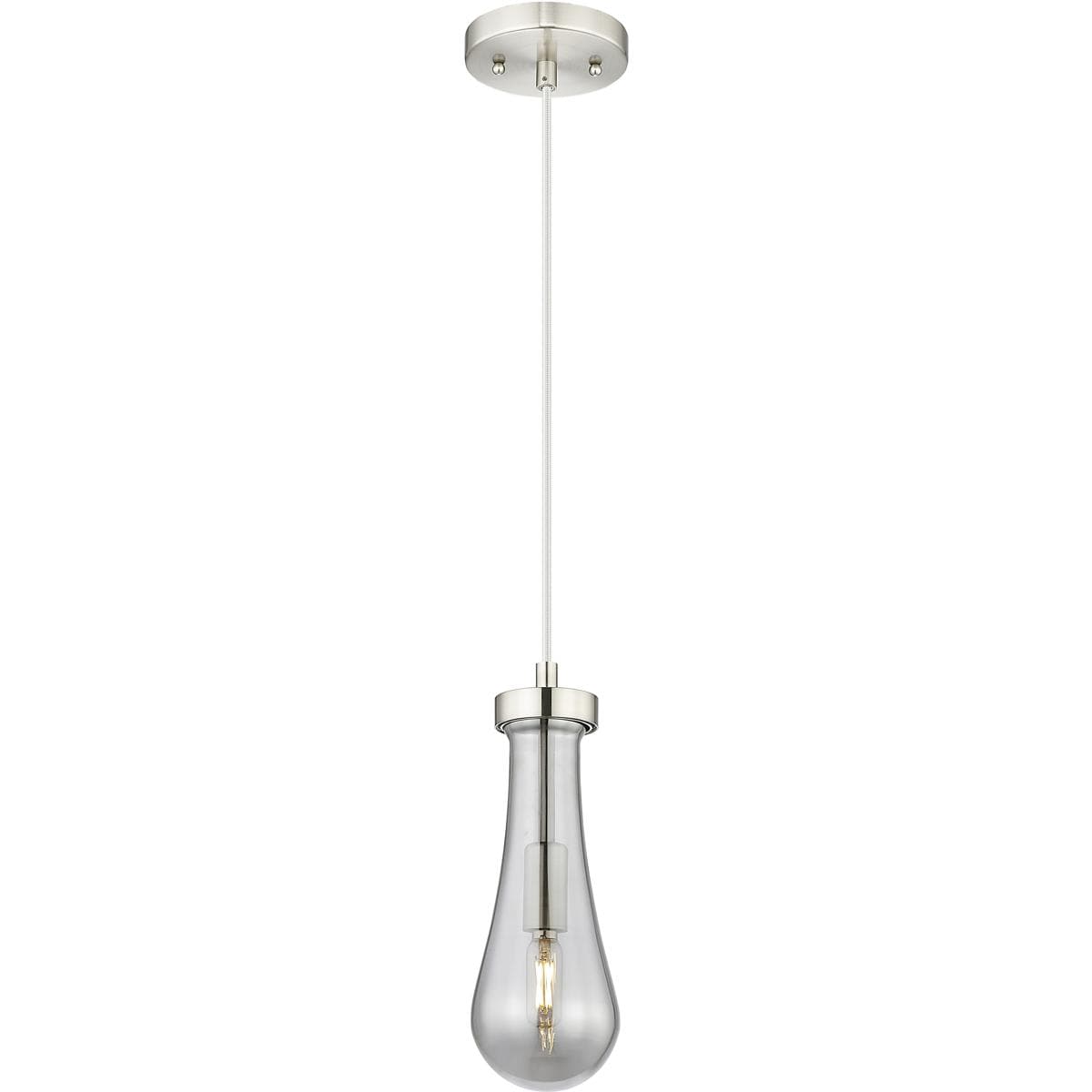 Innovations Lighting  451-1P-SN-G451-4SM Owego Pendant Satin Nickel