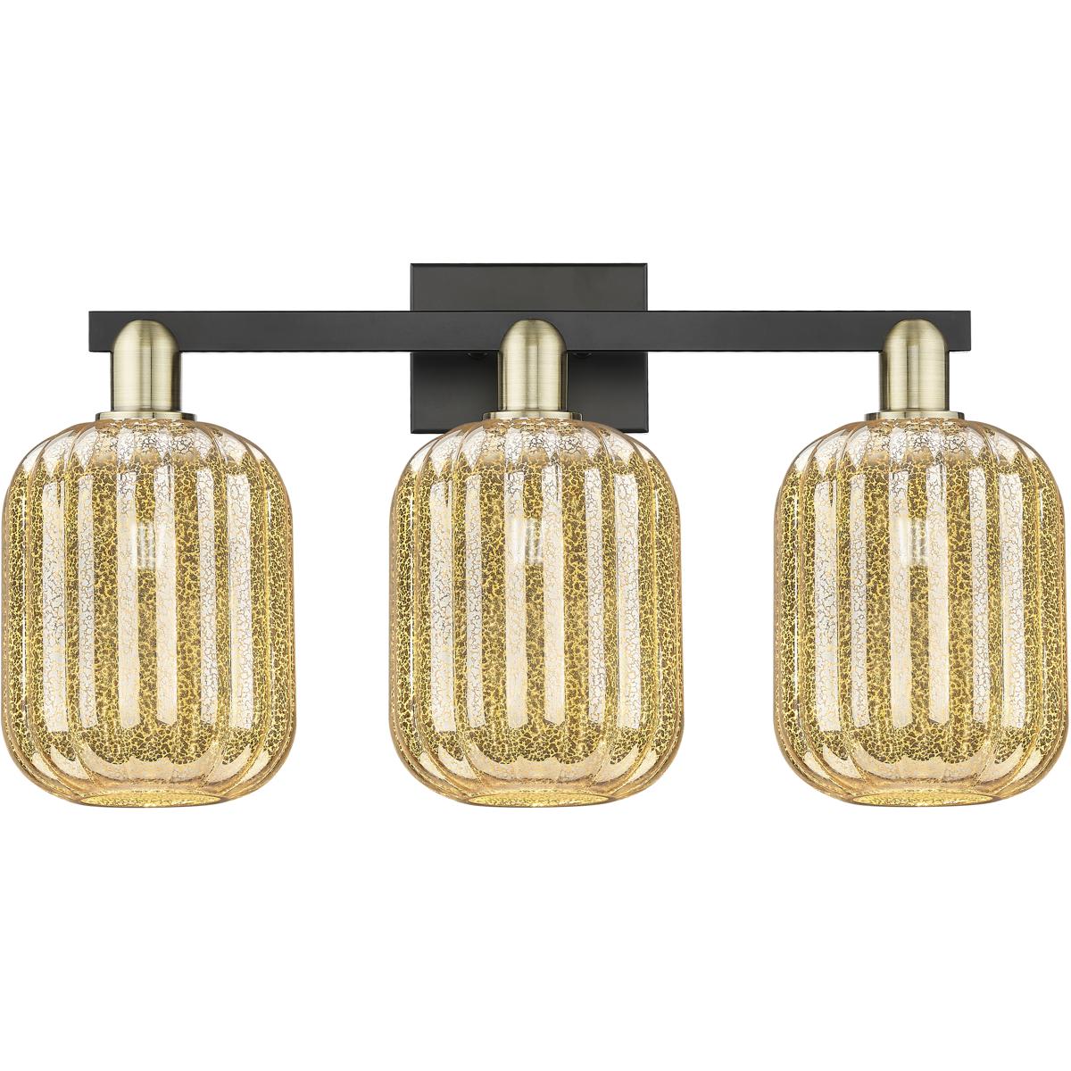 Innovations Lighting  716-3W-BAB-G460-7ME Preston Bathroom Vanity Light Black Antique Brass